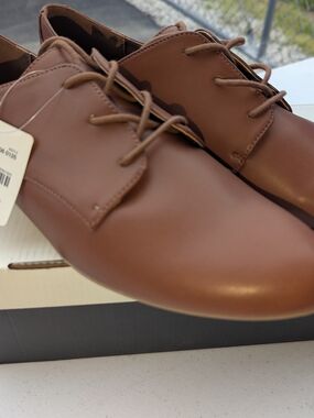 a.n.a Women's Brown Lace-Up Flats Size 11M